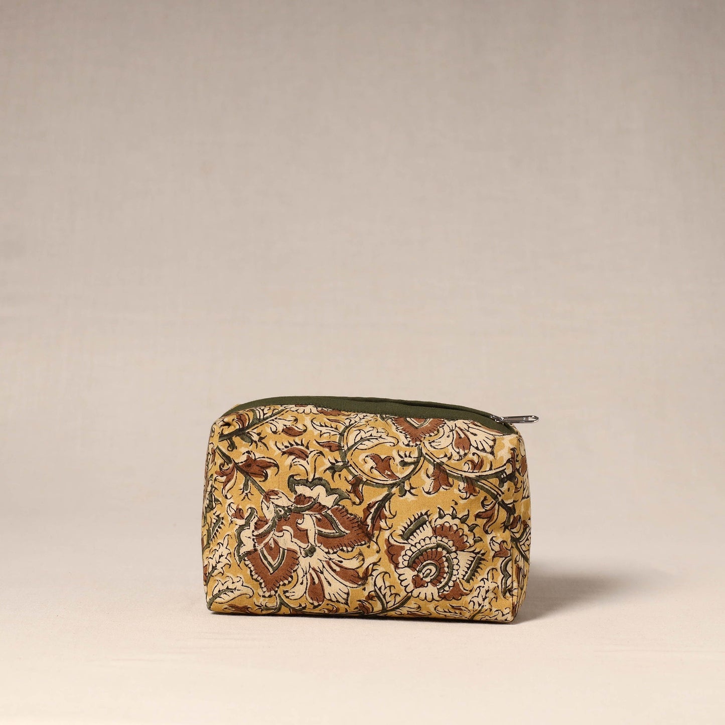 Brown - handcrafted fabric toiletry pouch 44