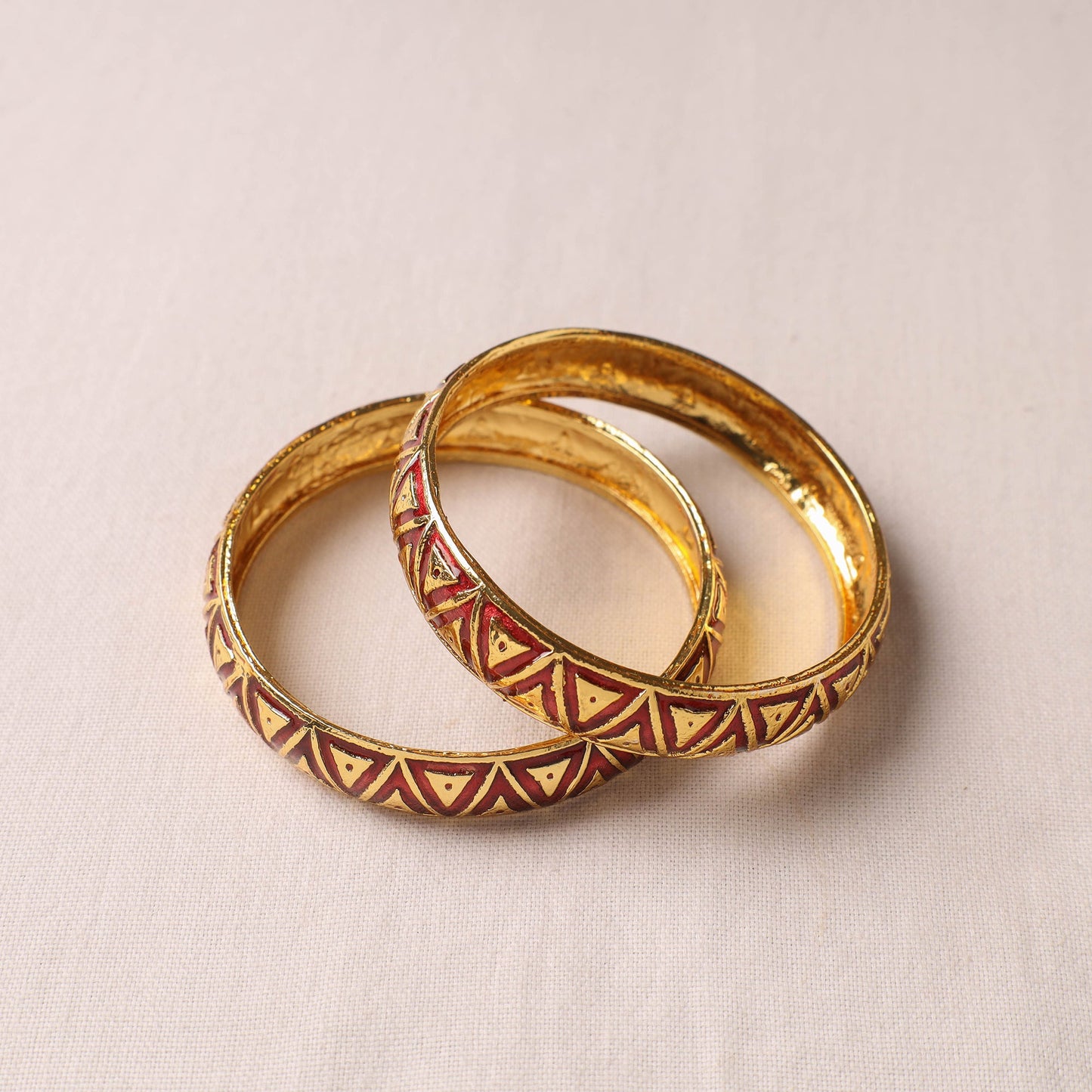 Handcrafted Paka Meenakari Bangles