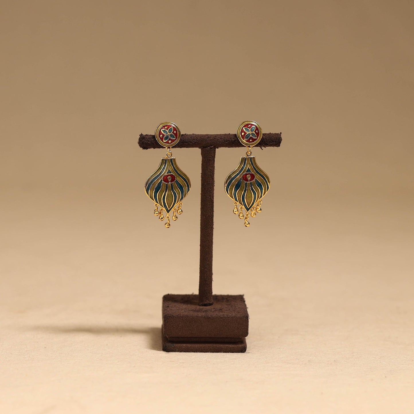 Handcrafted paka meenakari earrings 78
