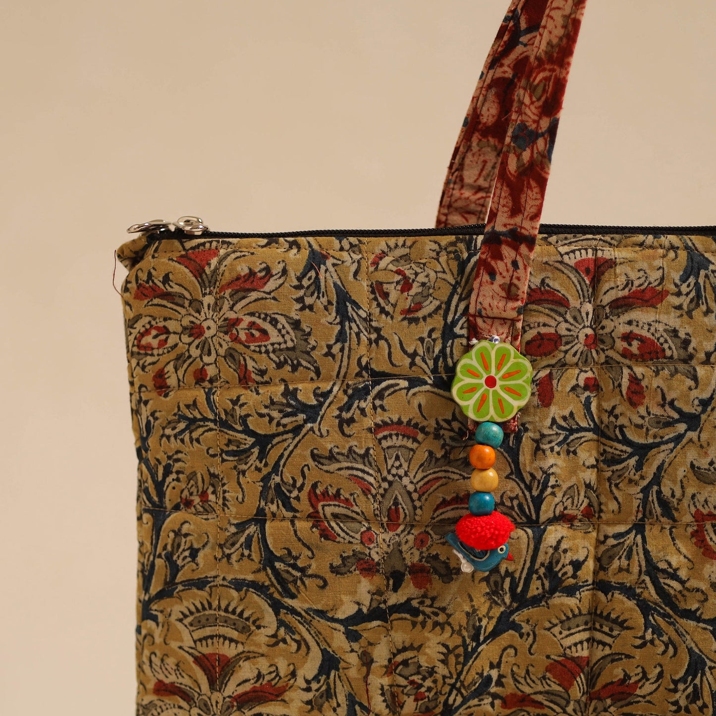 Yellow Handcrafted Quilted Cotton Hand Bag