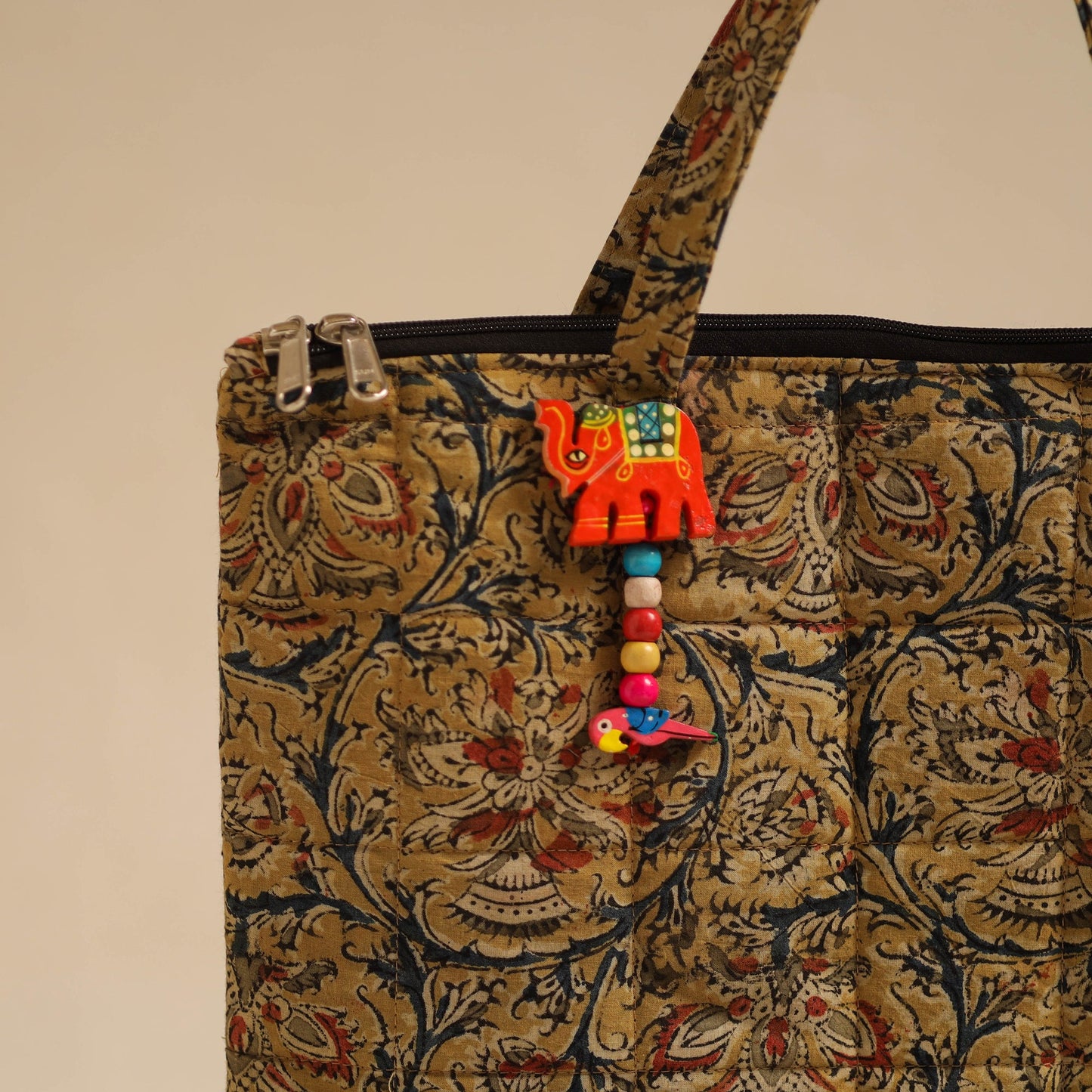 Yellow Handcrafted Quilted Cotton Hand Bag