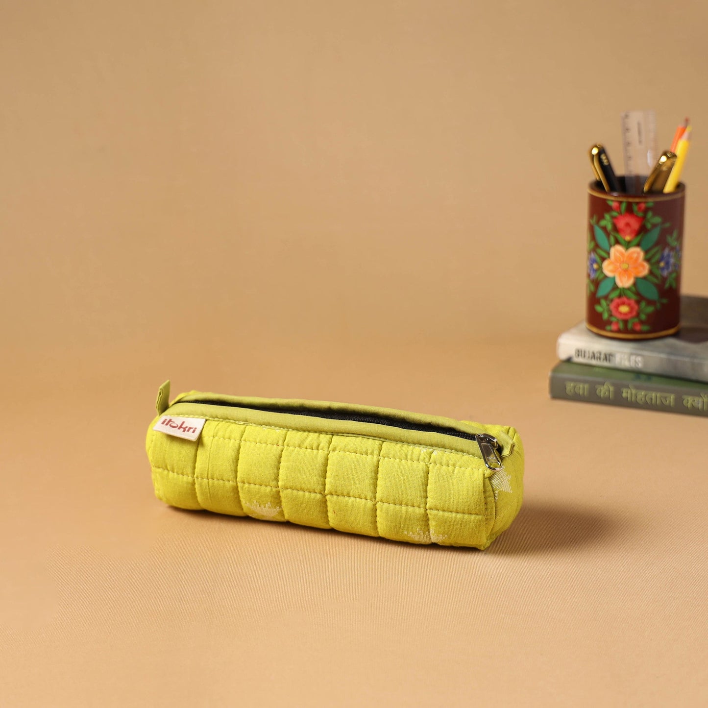 Handcrafted quilted pencil pouch 05