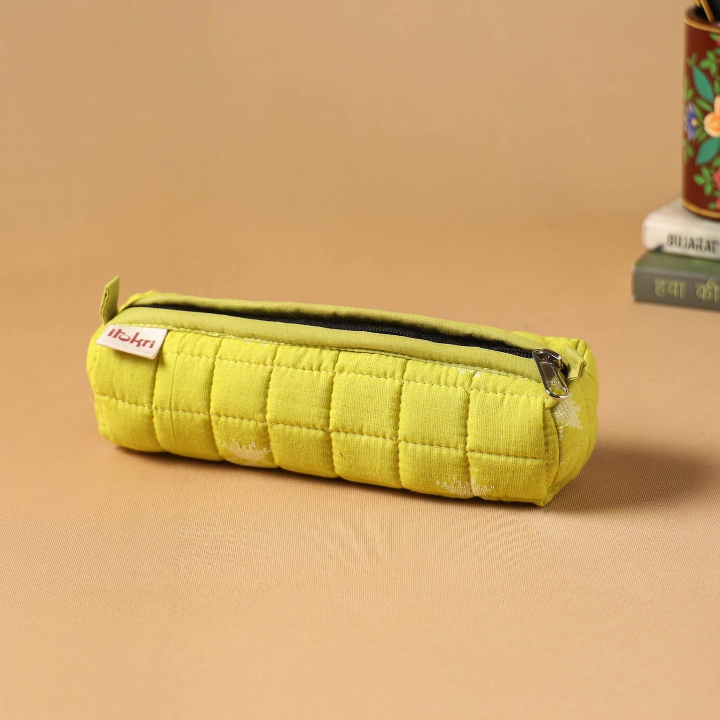 Handcrafted quilted pencil pouch 05
