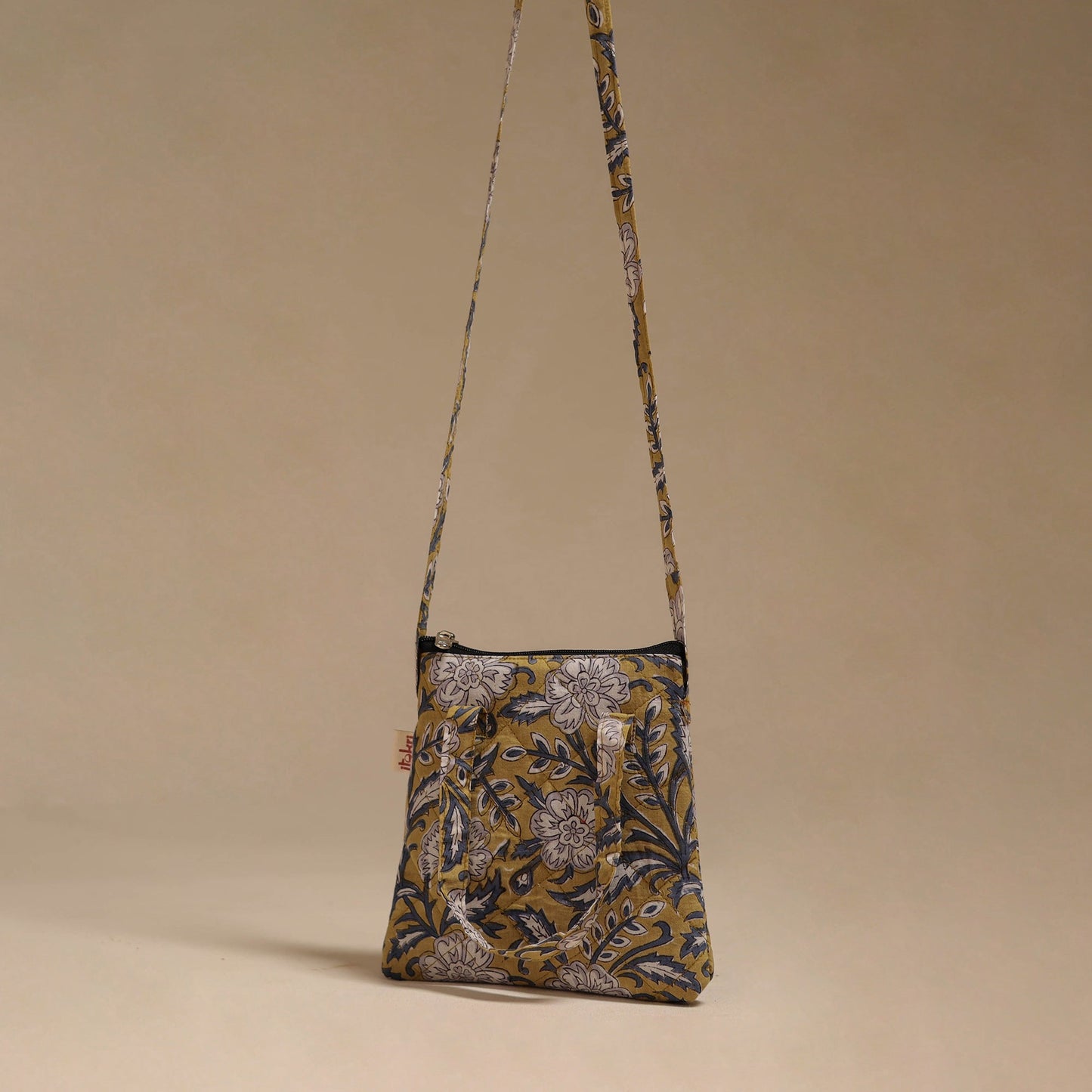 Handcrafted quilted sling bag 09