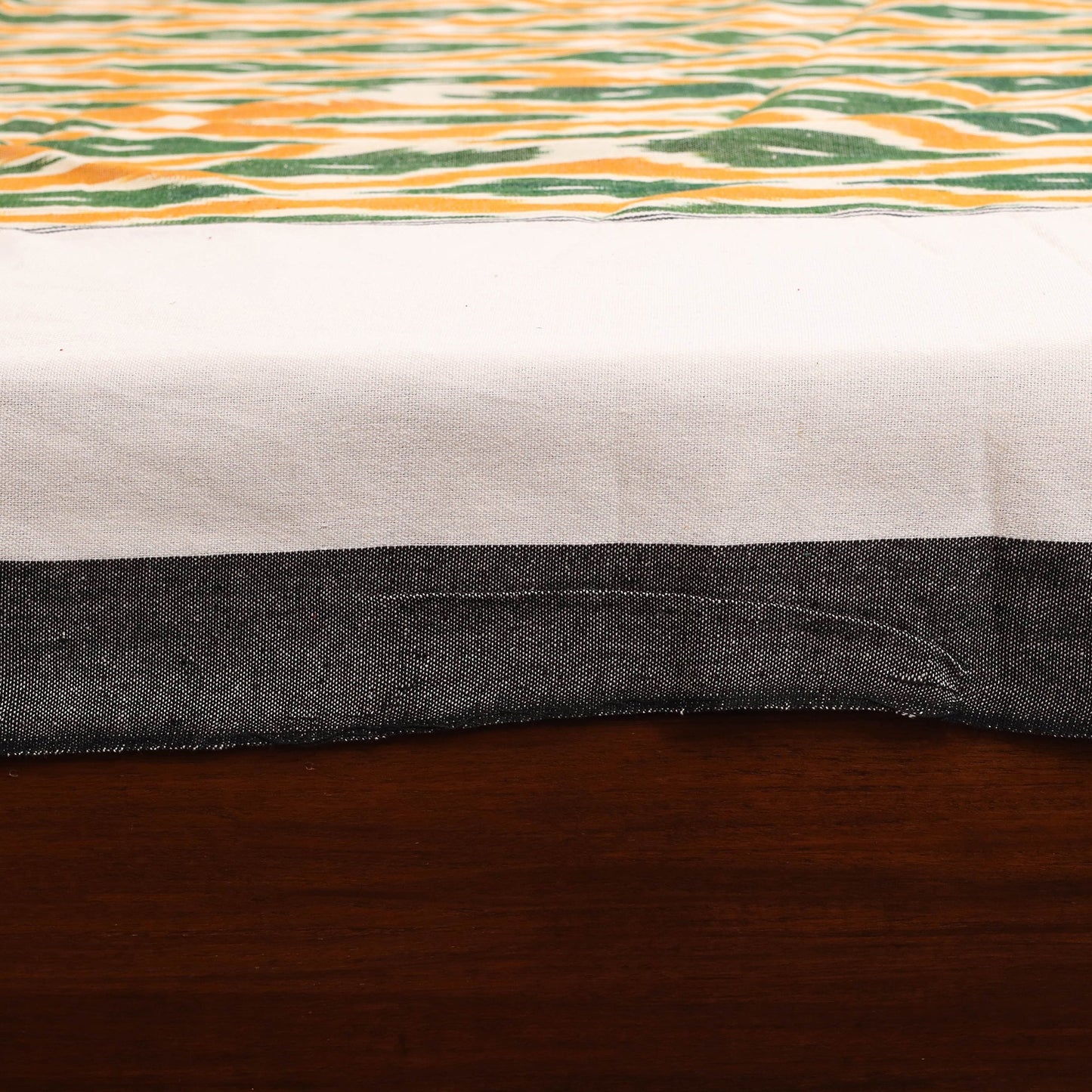 Yellow - handloom cotton pochampally ikat double bedsheet