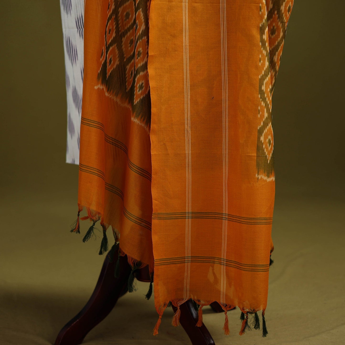 Handloom mercerised cotton pochampally ikat dupatta 22