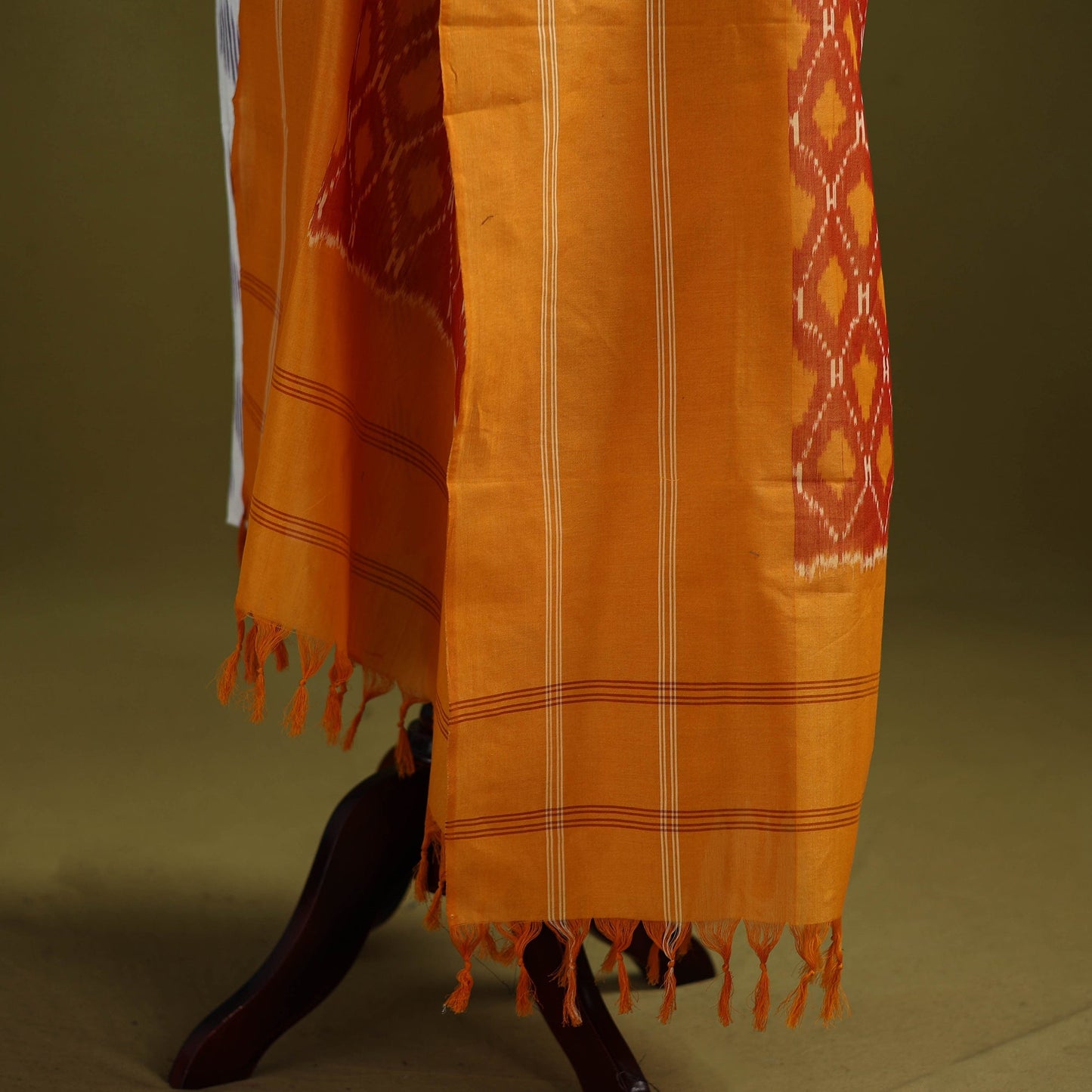 Handloom mercerised cotton pochampally ikat dupatta 37