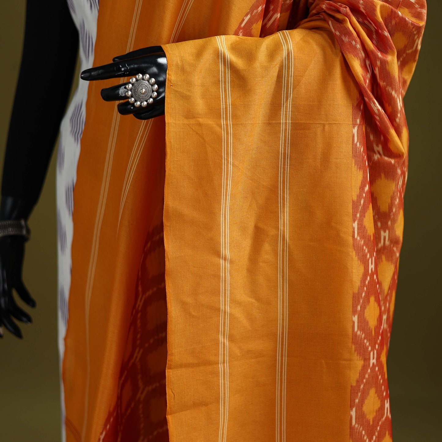 Handloom mercerised cotton pochampally ikat dupatta 37
