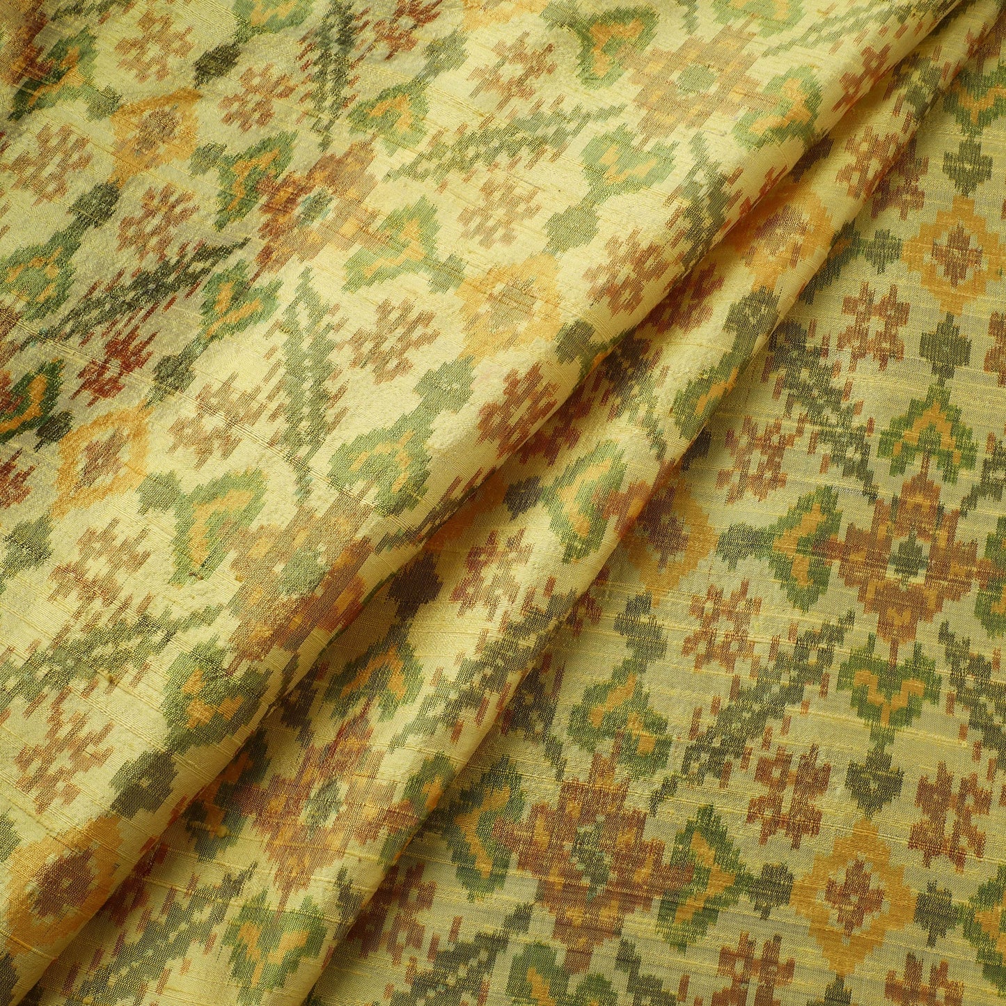 Handloom raw silk pochampally ikat fabric 14 - handcrafted