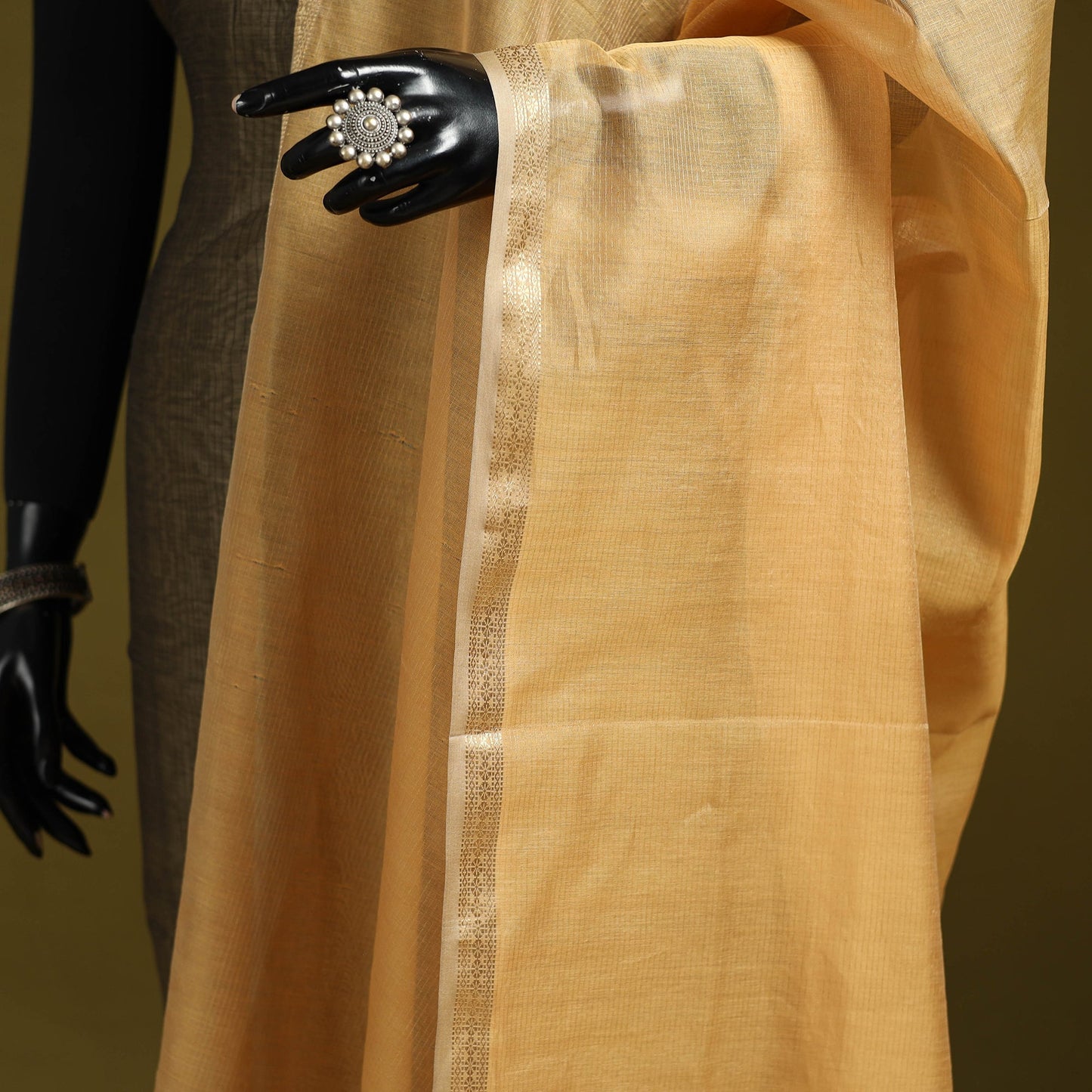 Handloom silk cotton zari work maheshwari dupatta 36