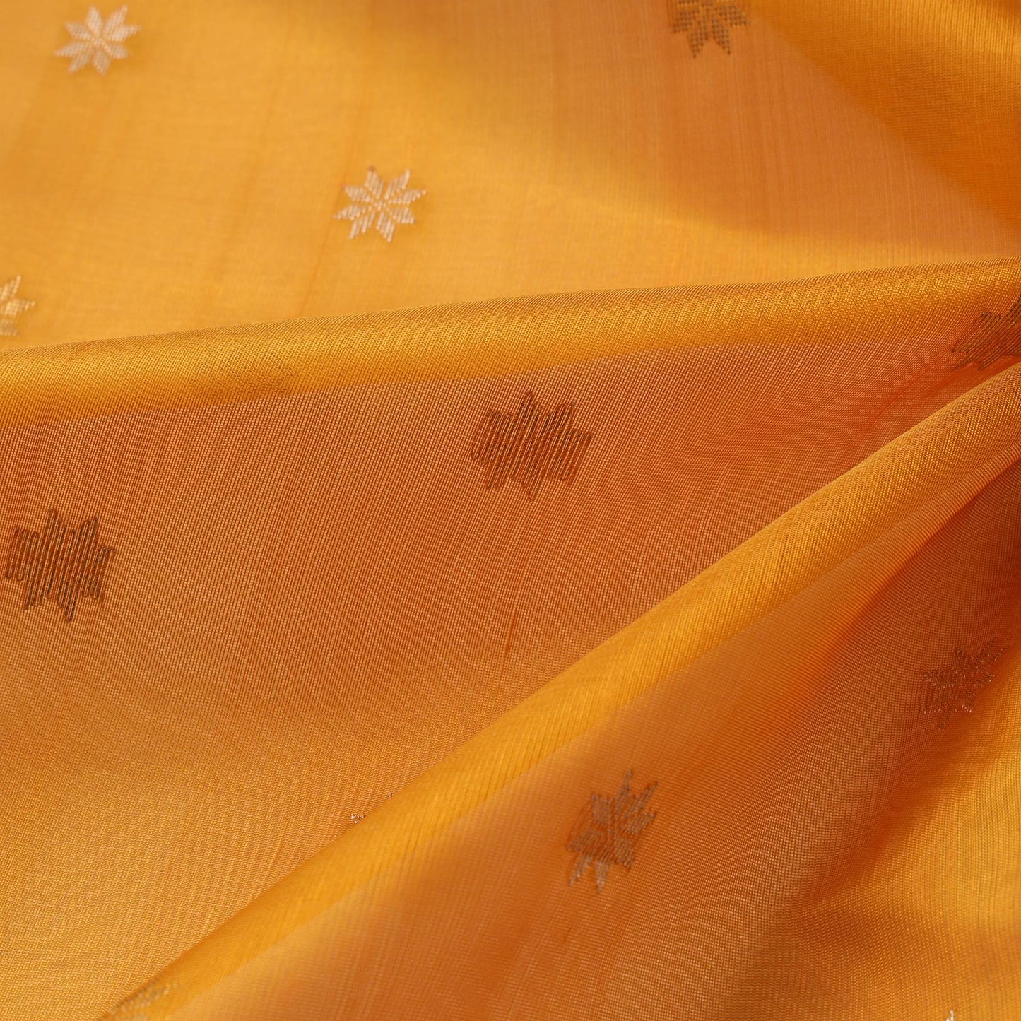 Handloom zari buti pure chanderi silk fabric 01