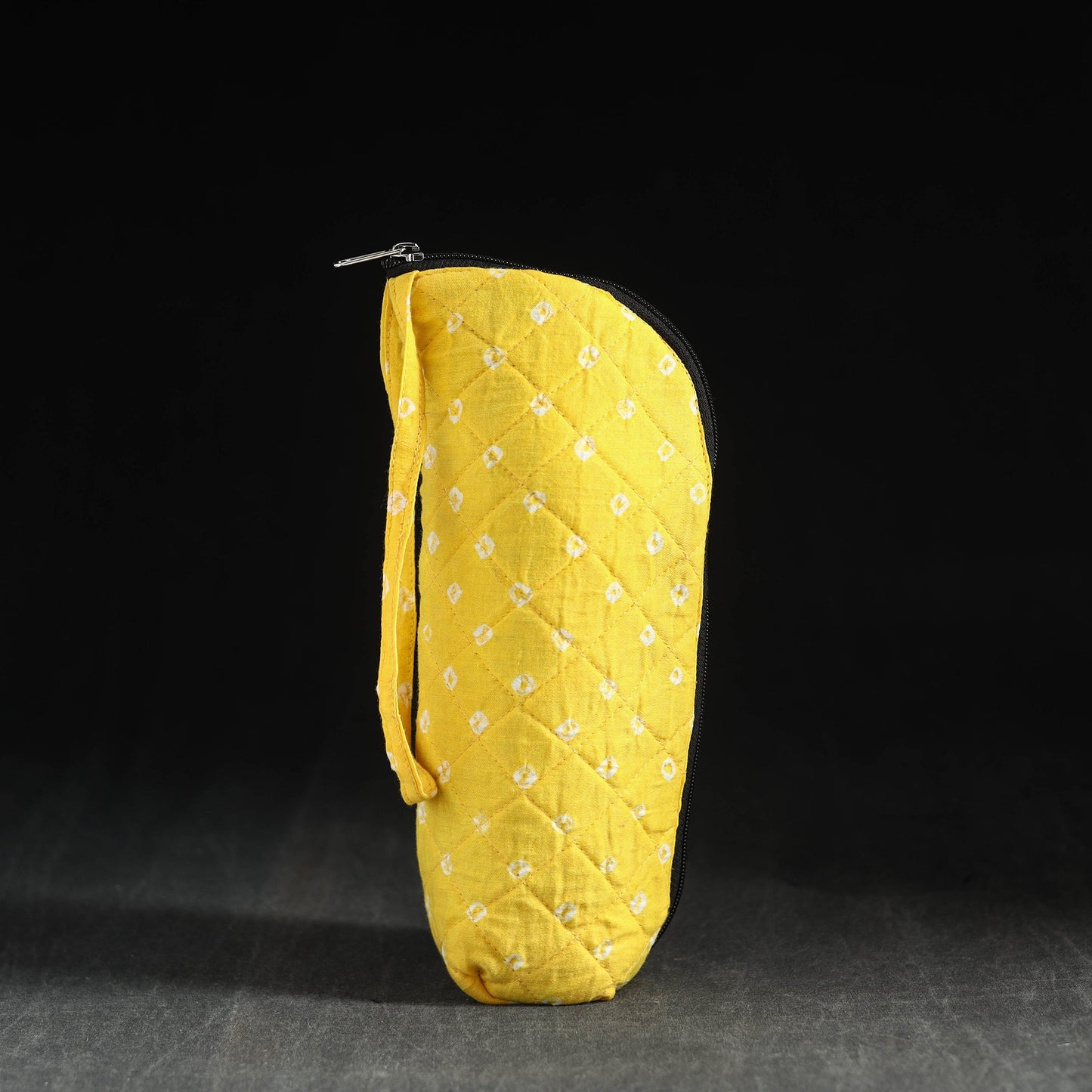 Yellow Handmade Cotton 1L Water Bottle Cover