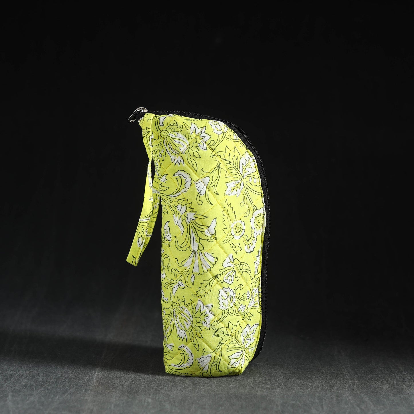 Yellow Handmade Cotton 1L Water Bottle Cover