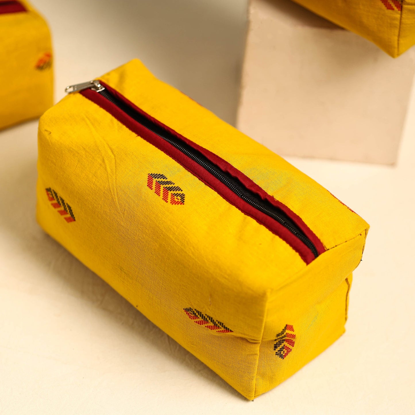 Handmade Cotton Toiletry Bags (Set of 3)