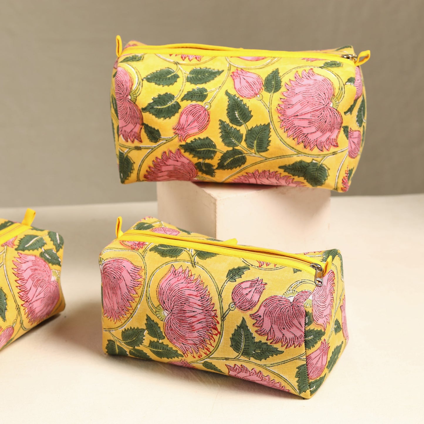 Handmade Cotton Toiletry Bags (Set of 3) 15