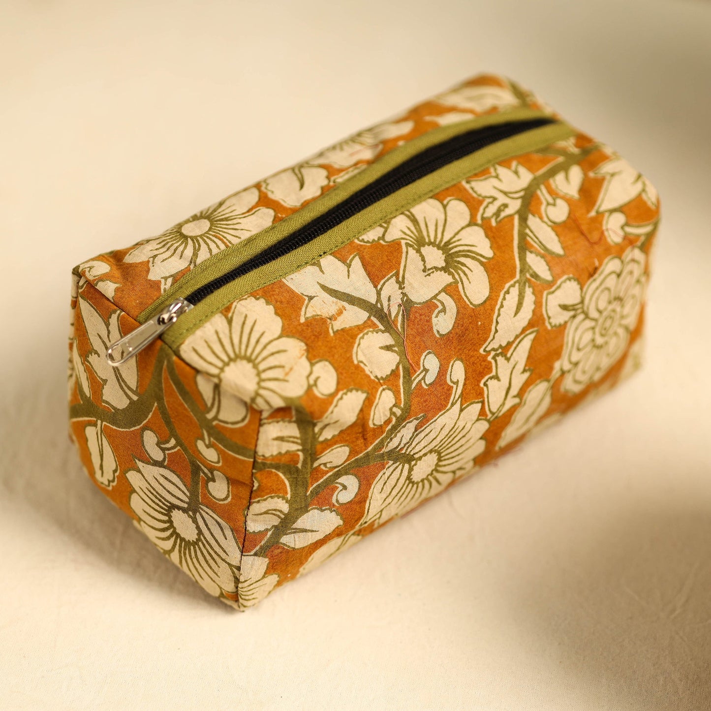 Yellow Handmade Cotton Toiletry Bags (Set of 3)