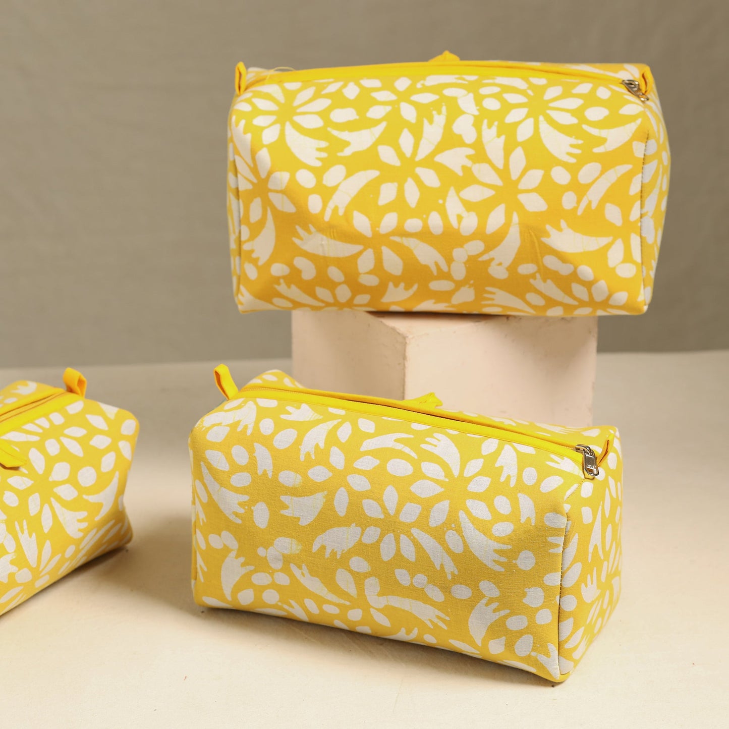 Handmade Cotton Toiletry Bags (Set of 3) 76