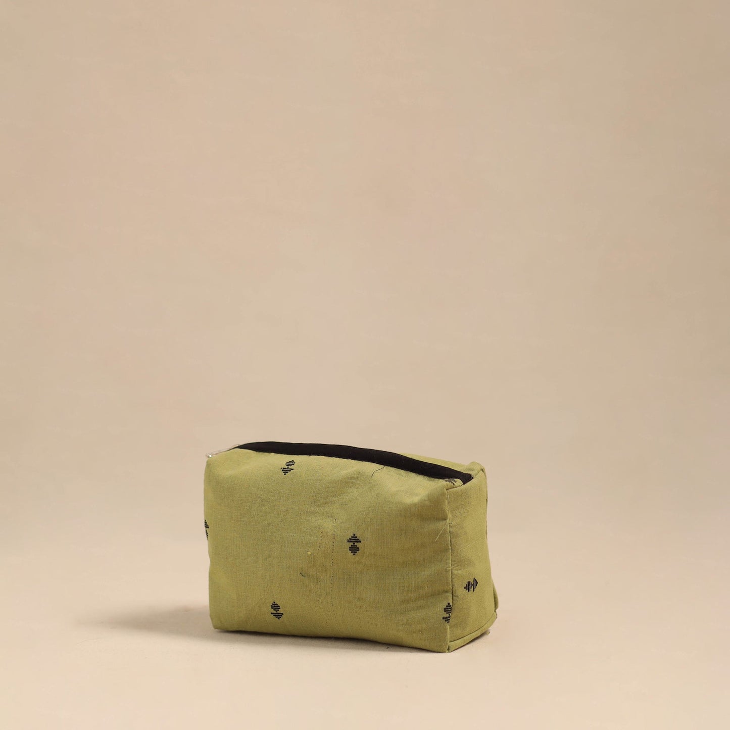 Yellow Handmade Cotton Toiletry Pouch