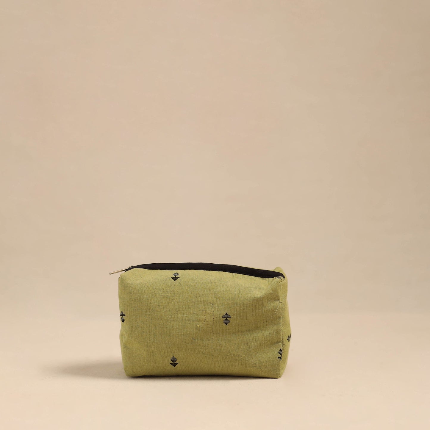 Yellow Handmade Cotton Toiletry Pouch