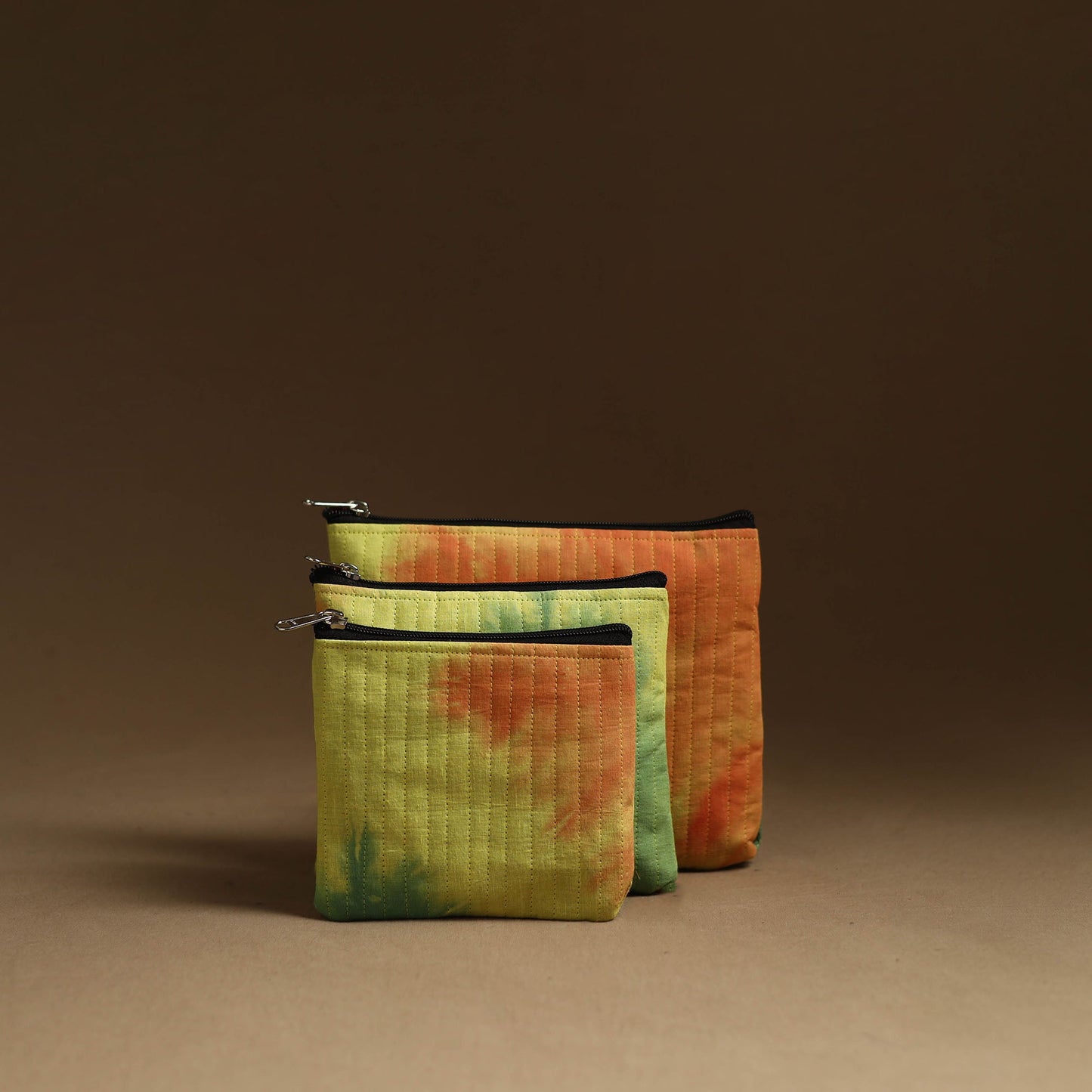 Yellow - handmade multipurpose utility pouches (set of 3)