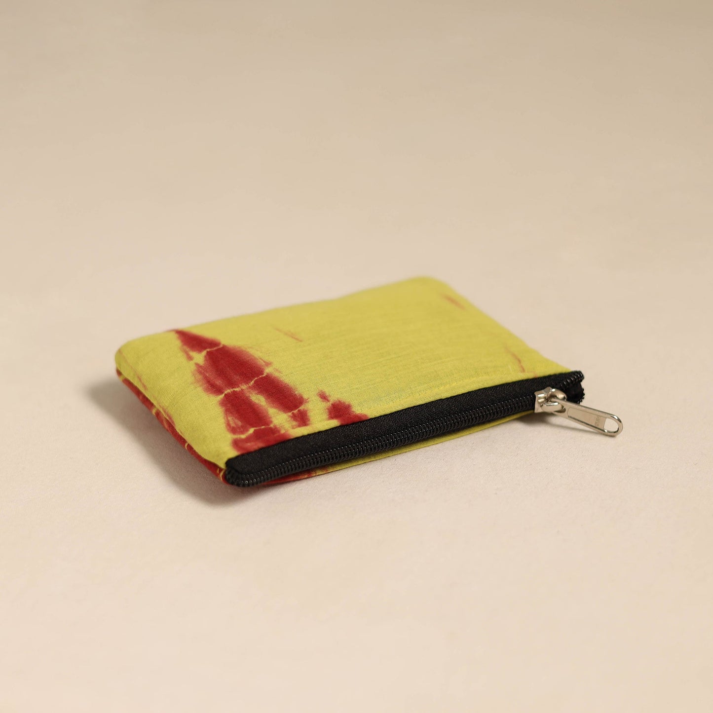 Yellow Handmade Quilted Cotton Coin Pouch
