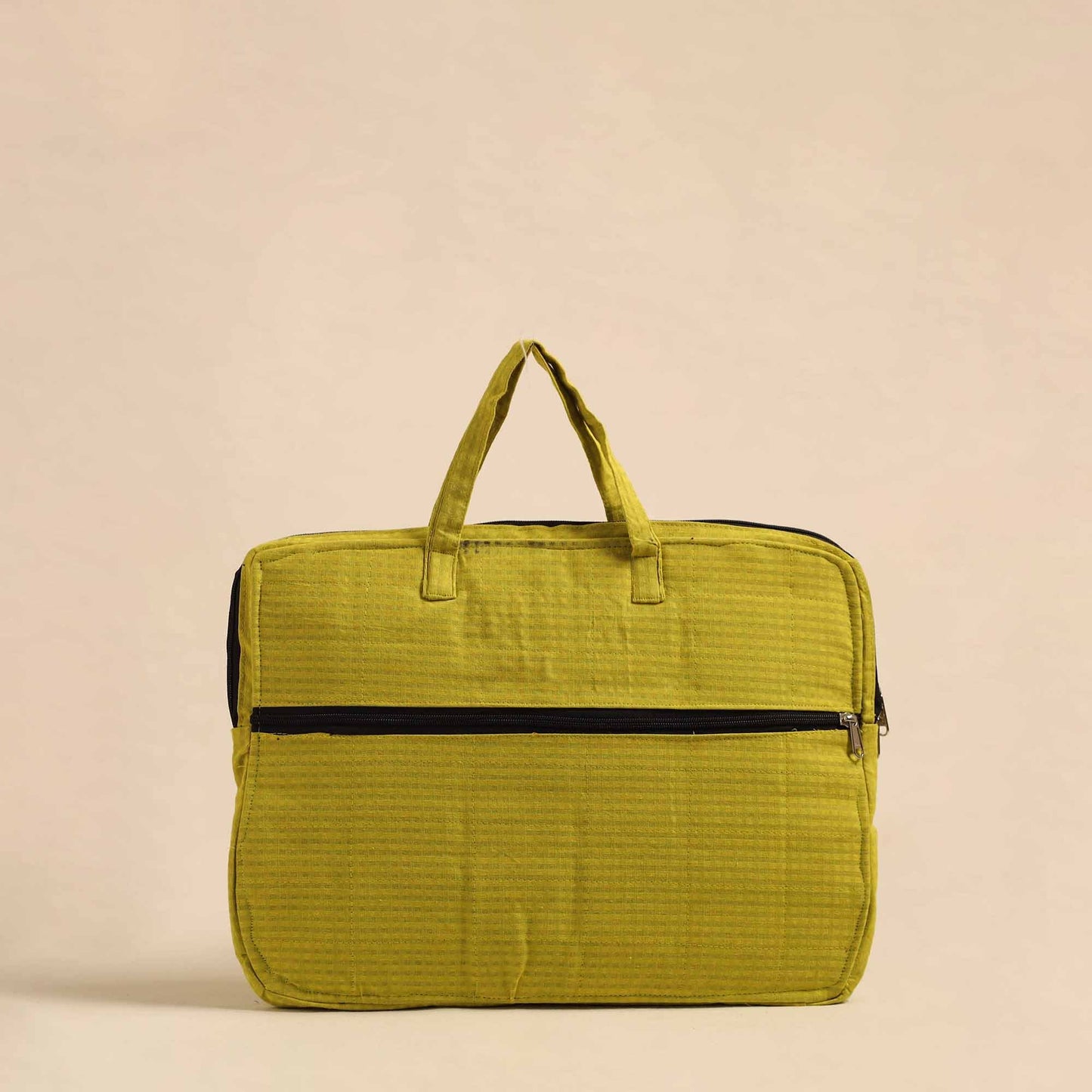 Yellow Handmade Quilted Cotton Laptop Bag