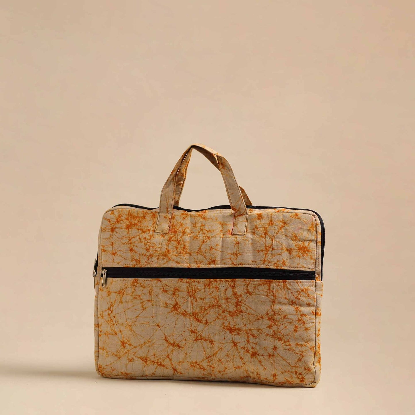 Yellow Handmade Quilted Cotton Laptop Bag