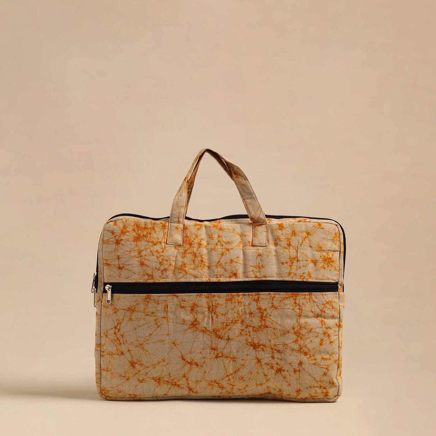 Yellow Handmade Quilted Cotton Laptop Bag