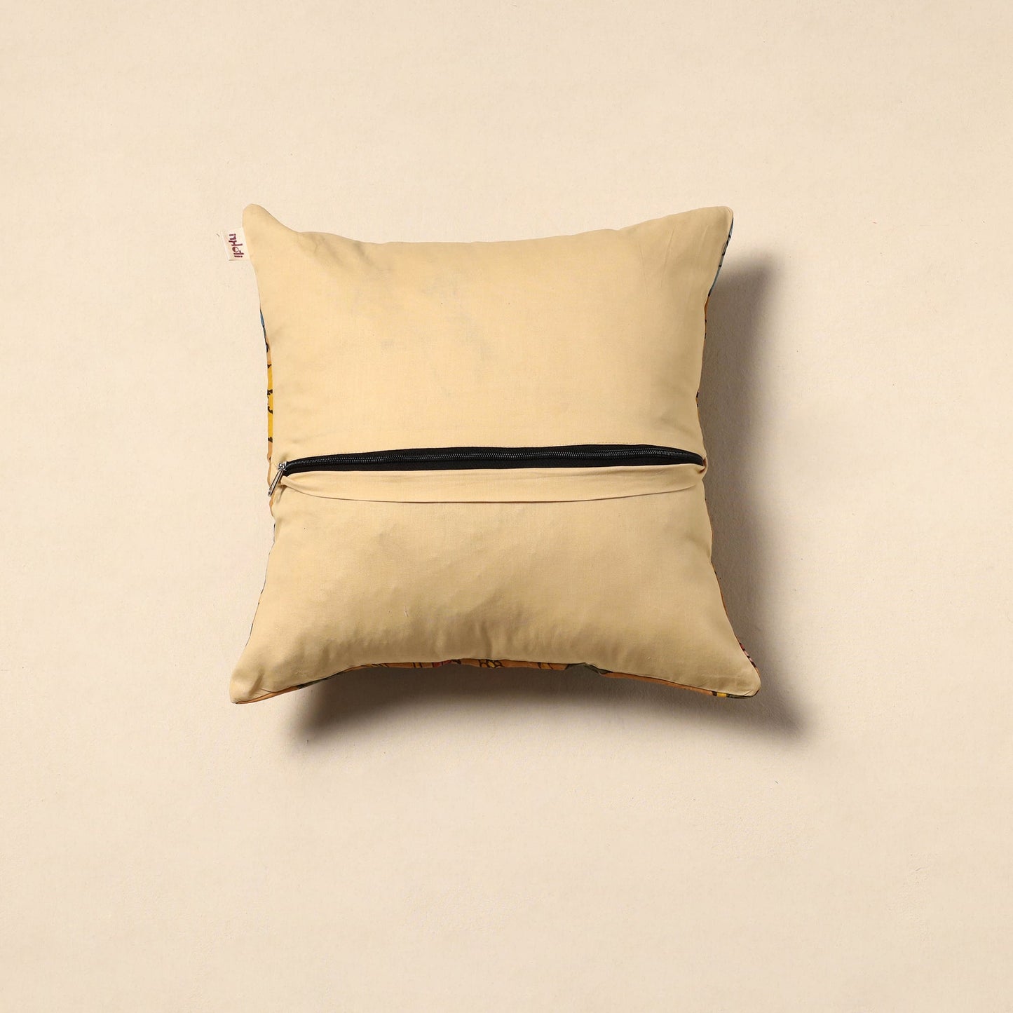 Handpainted srikalahasti pen kalamkari cushion cover 54