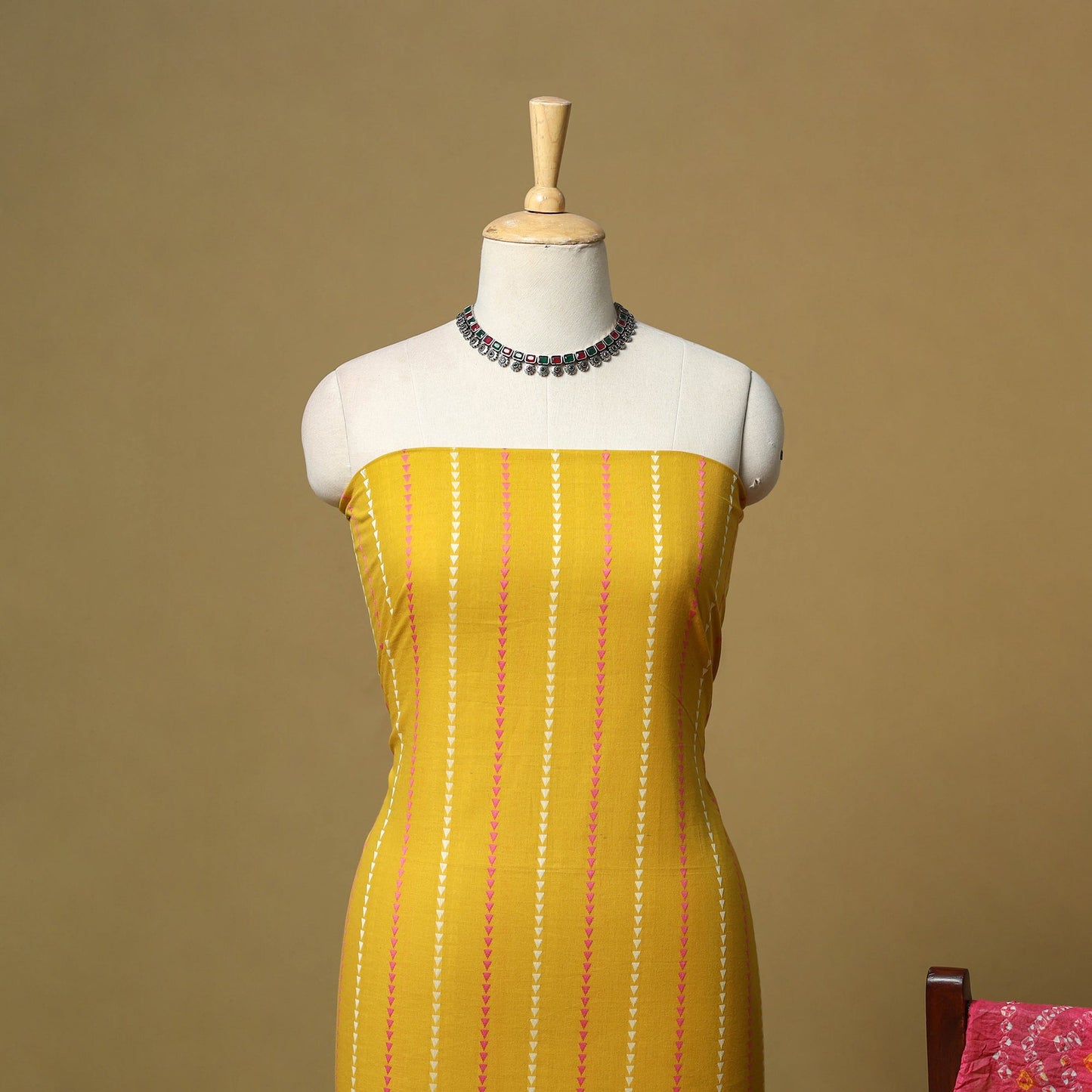 Jacquard cotton 2pc unstitched dress material 10