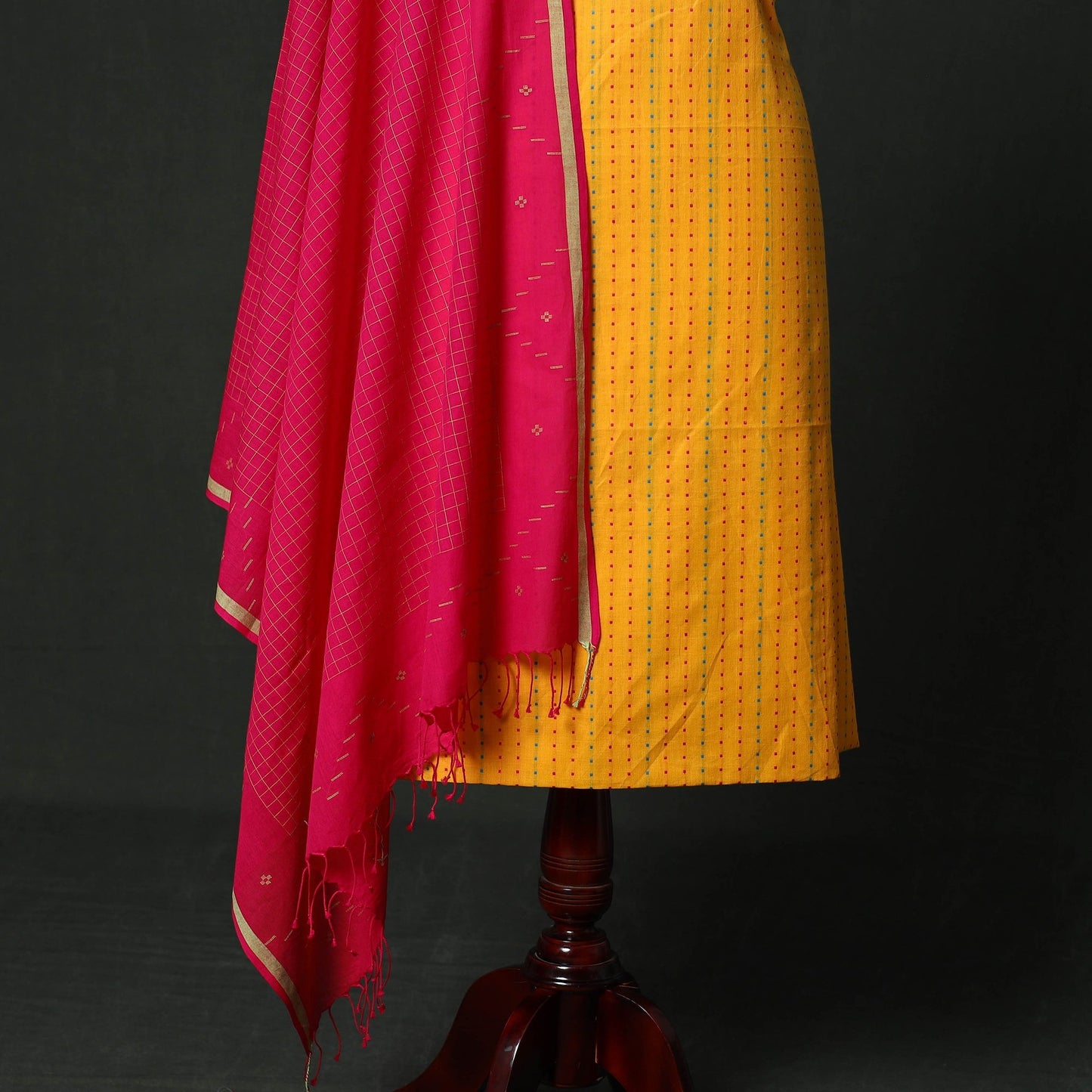 Jacquard cotton 2pc unstitched dress material