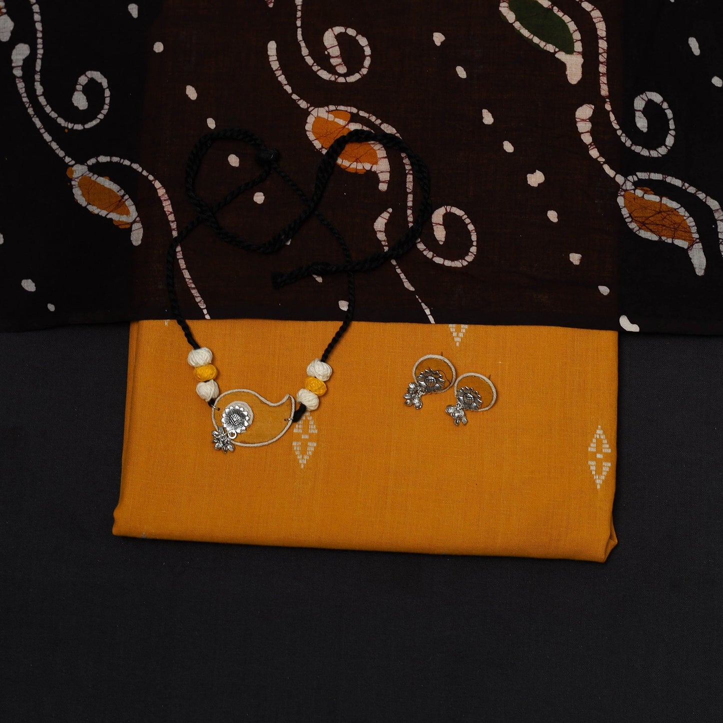 Jacquard cotton 2pc unstitched dress material