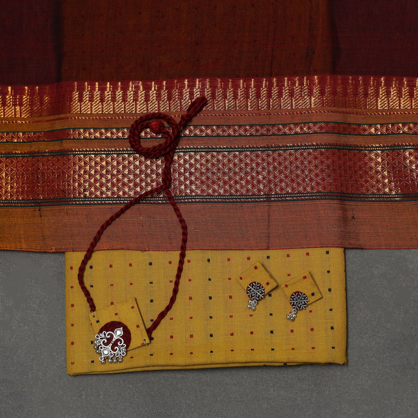 Jacquard cotton 2pc unstitched dress material