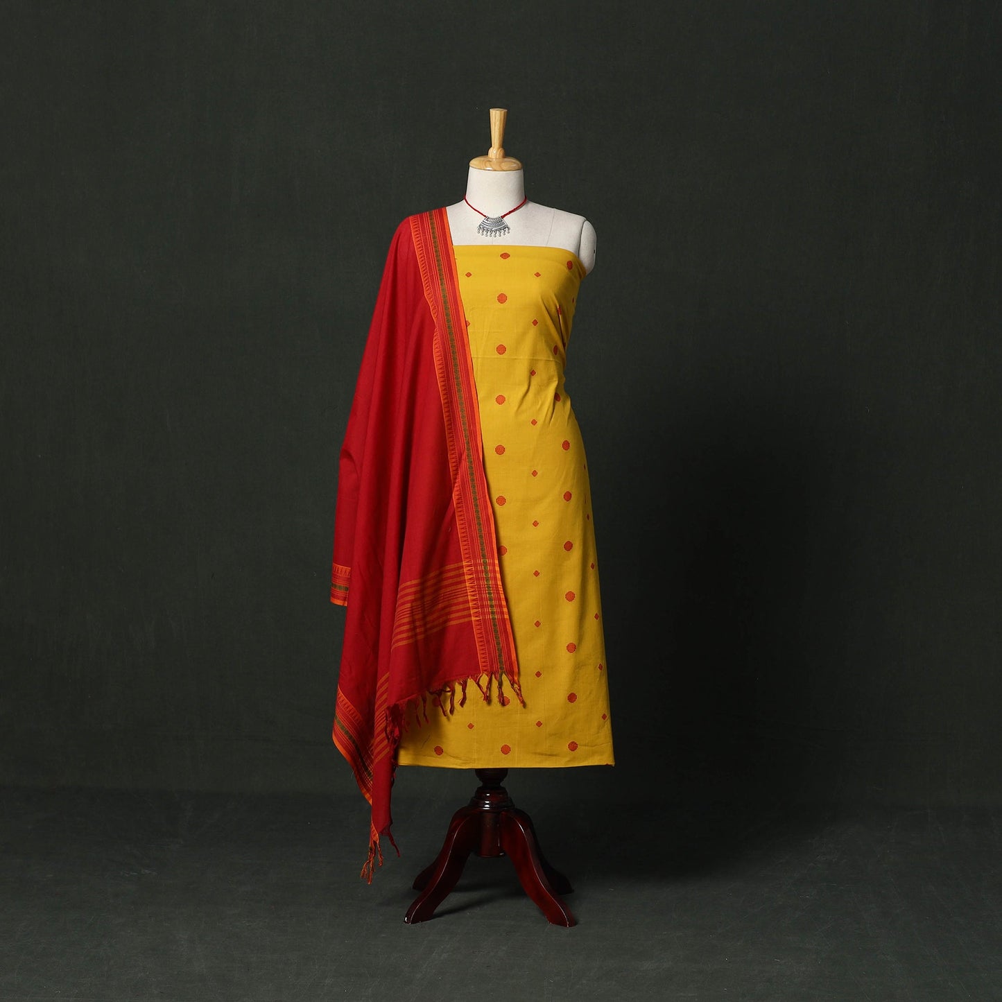 Jacquard cotton 2pc unstitched dress material