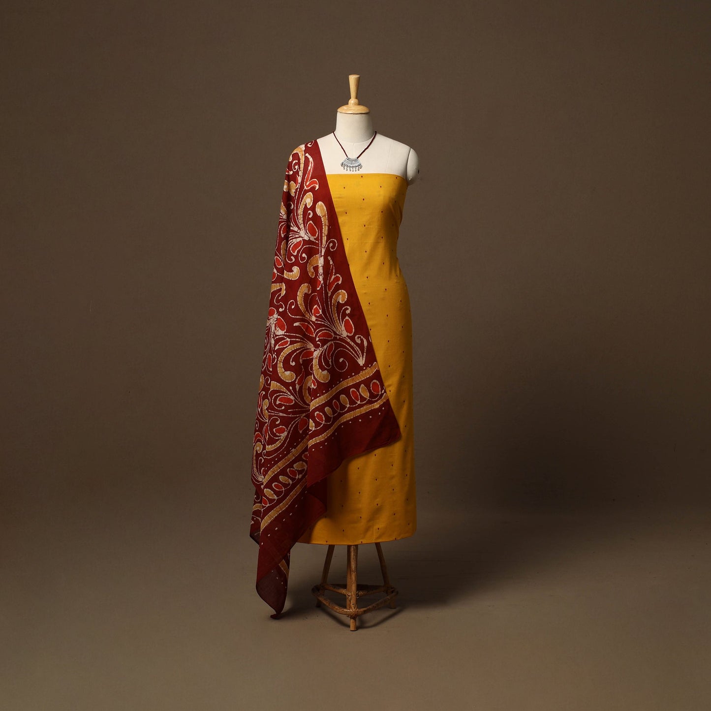 Jacquard cotton 2pc unstitched dress material