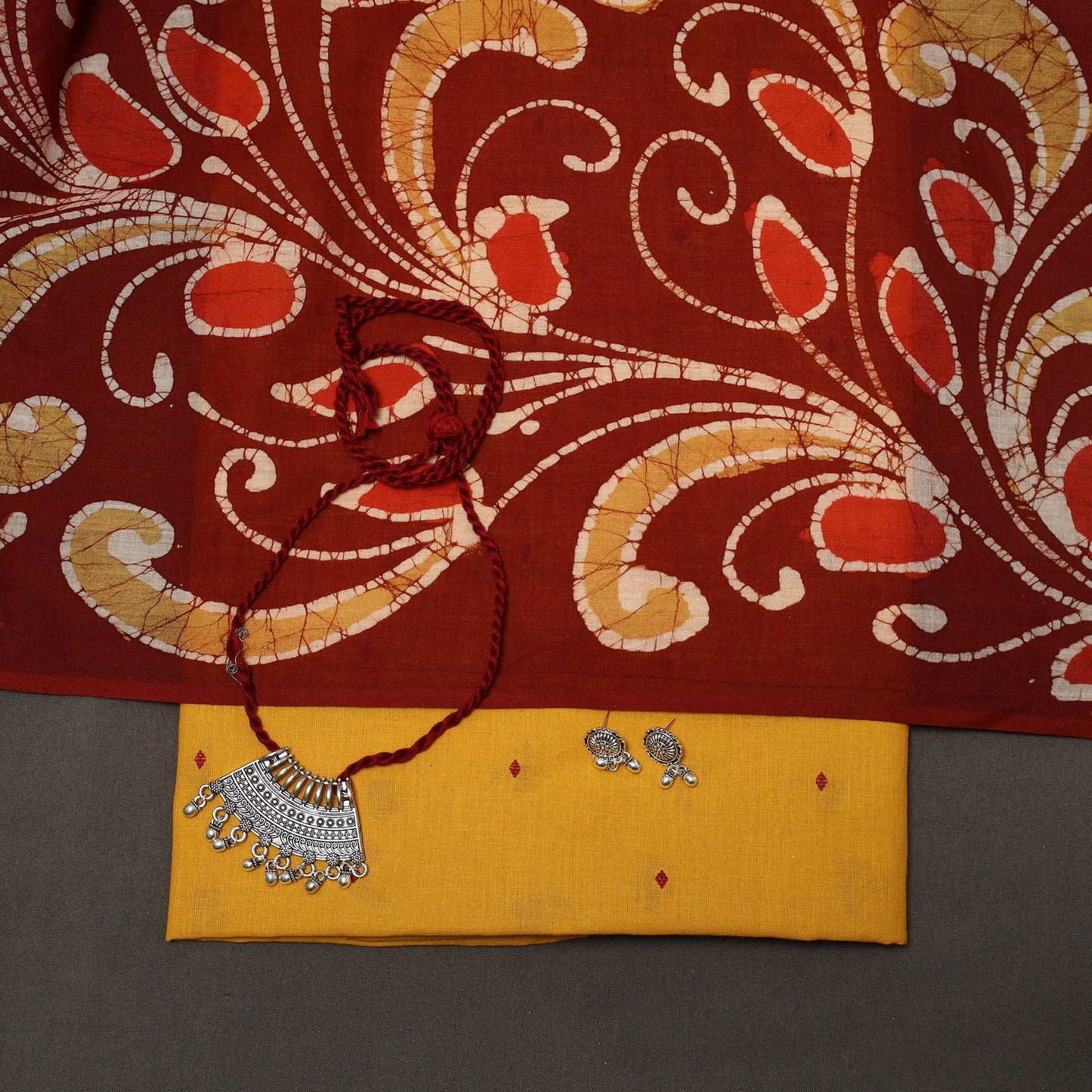 Jacquard cotton 2pc unstitched dress material