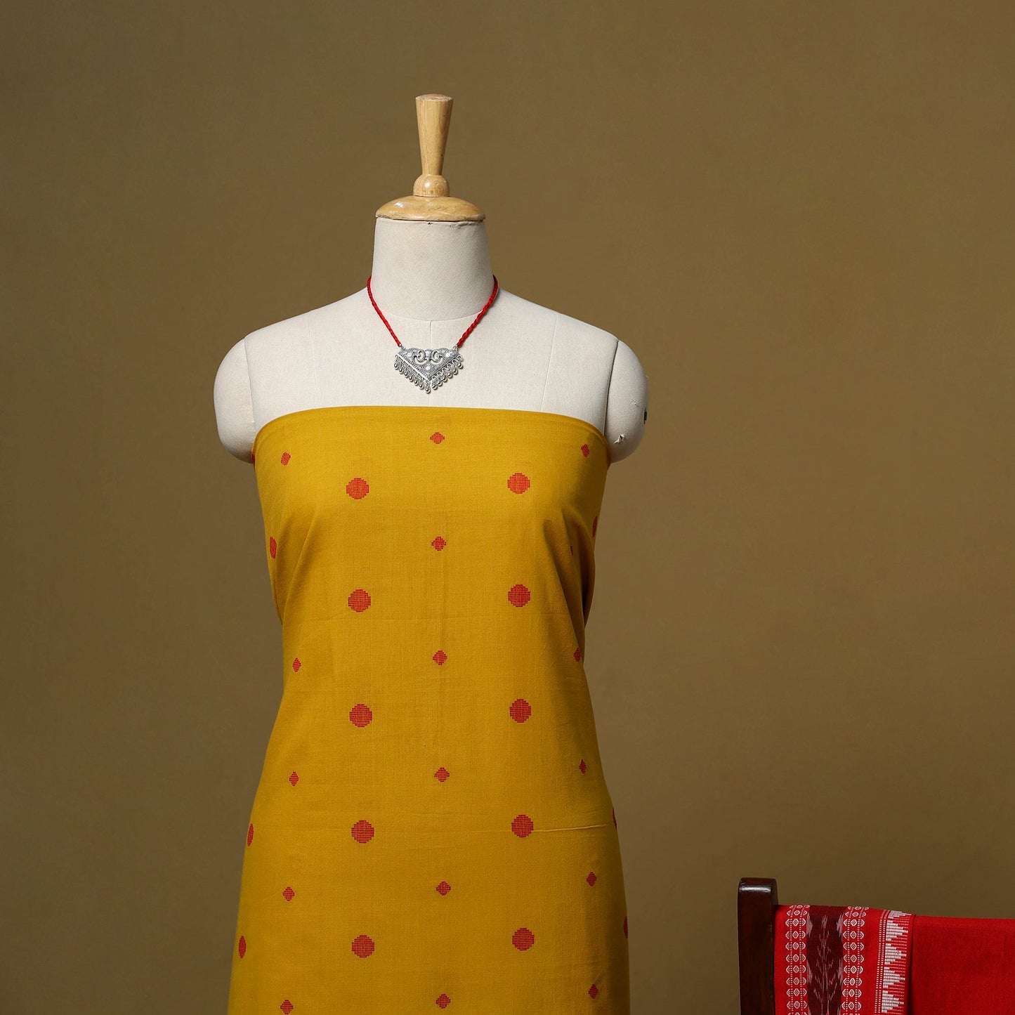 Jacquard cotton 2pc unstitched dress material