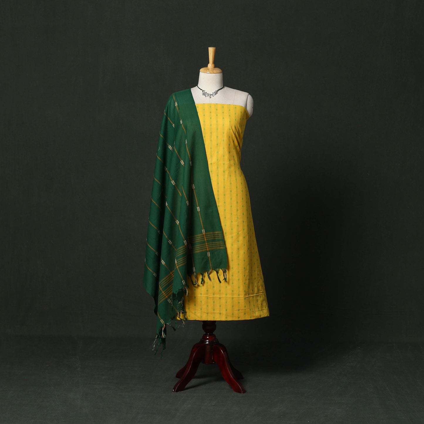 Jacquard cotton 2pc unstitched dress material