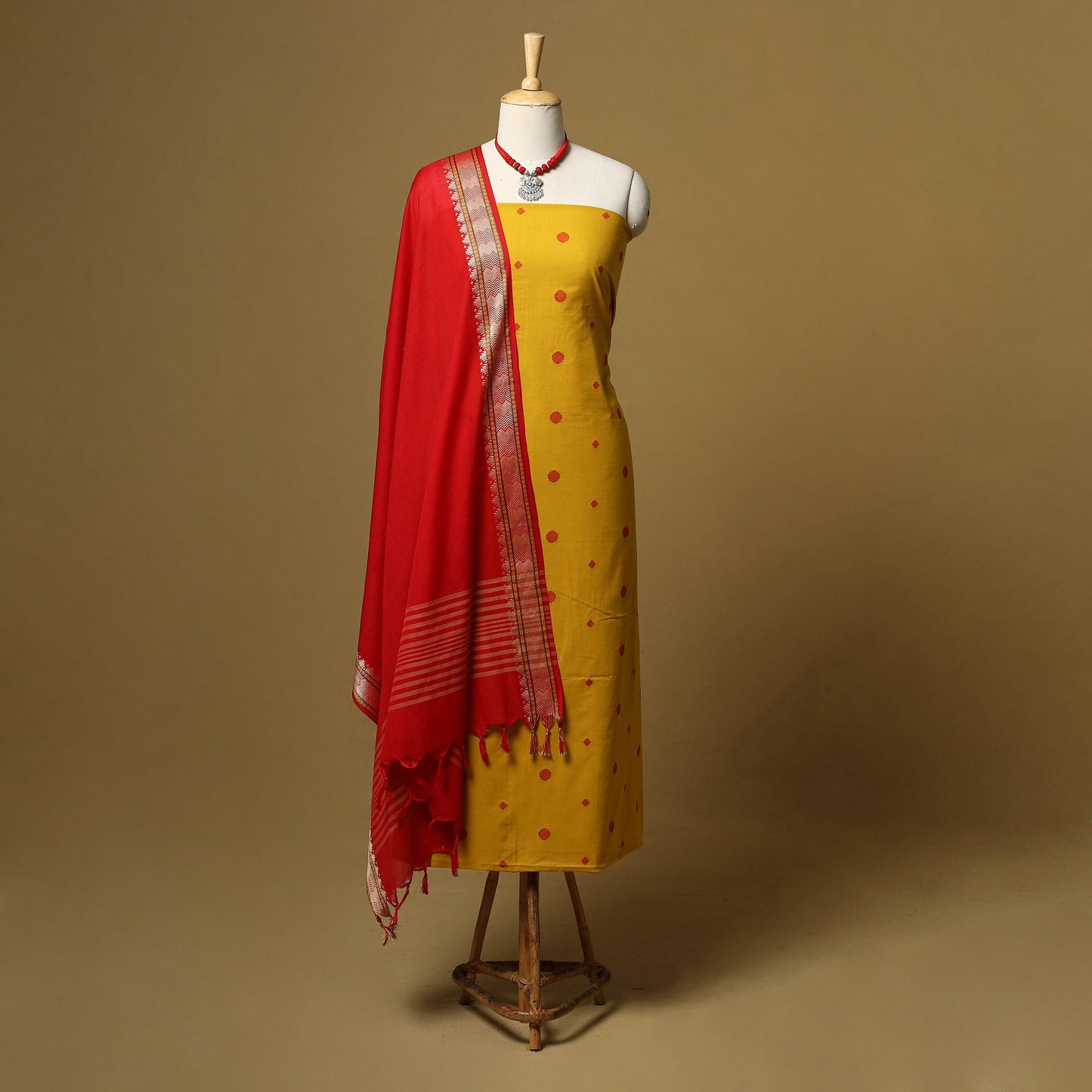Jacquard cotton 2pc unstitched dress material