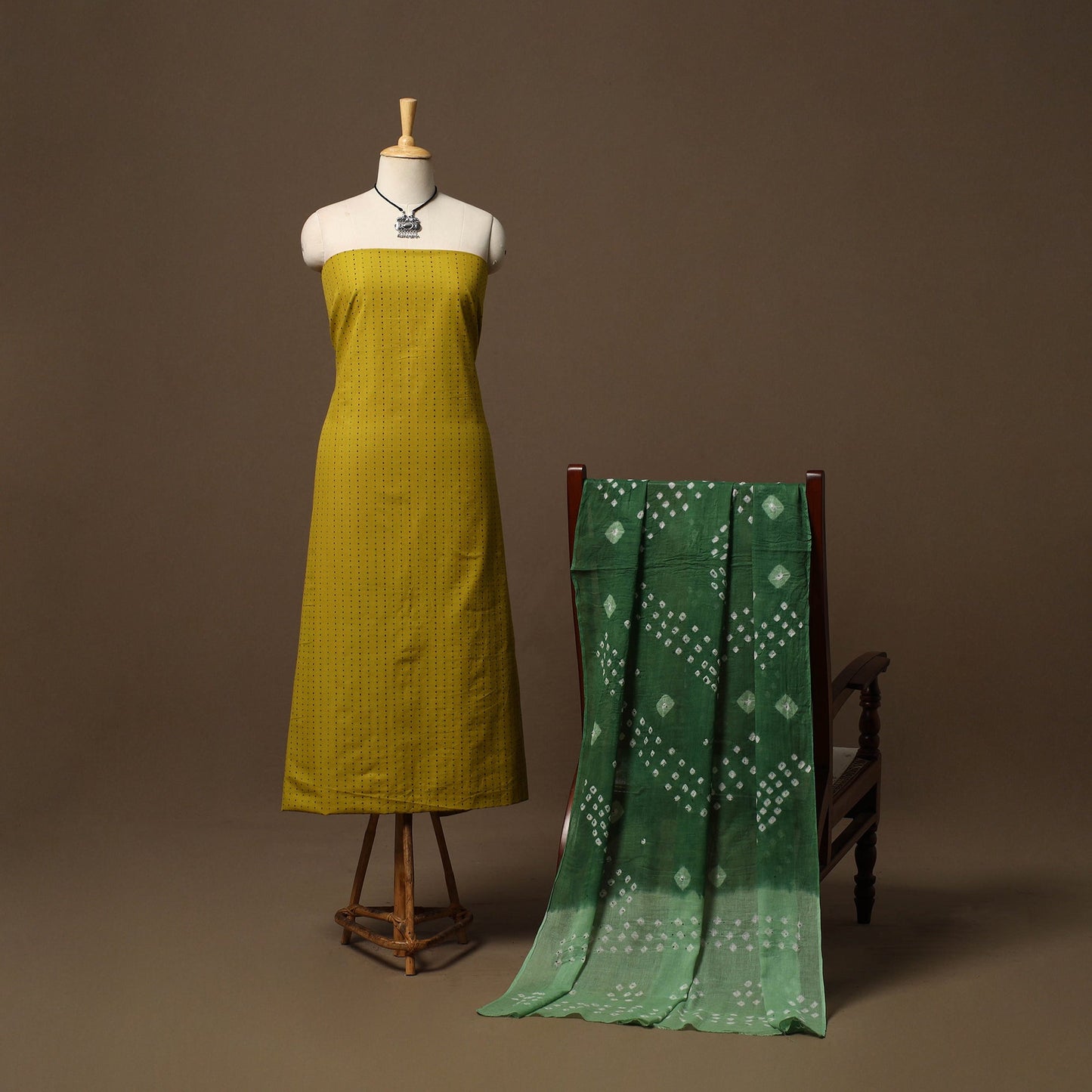 Jacquard cotton 2pc unstitched dress material
