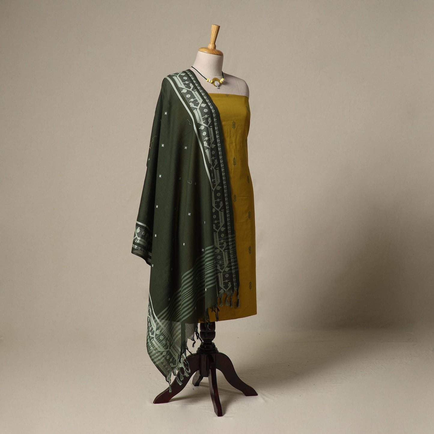 Jacquard cotton 2pc unstitched dress material