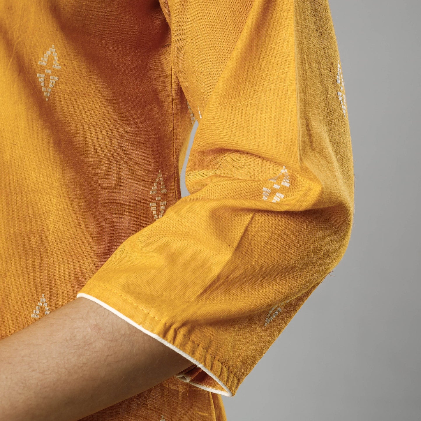 Jacquard Cotton Long Kurta for Women