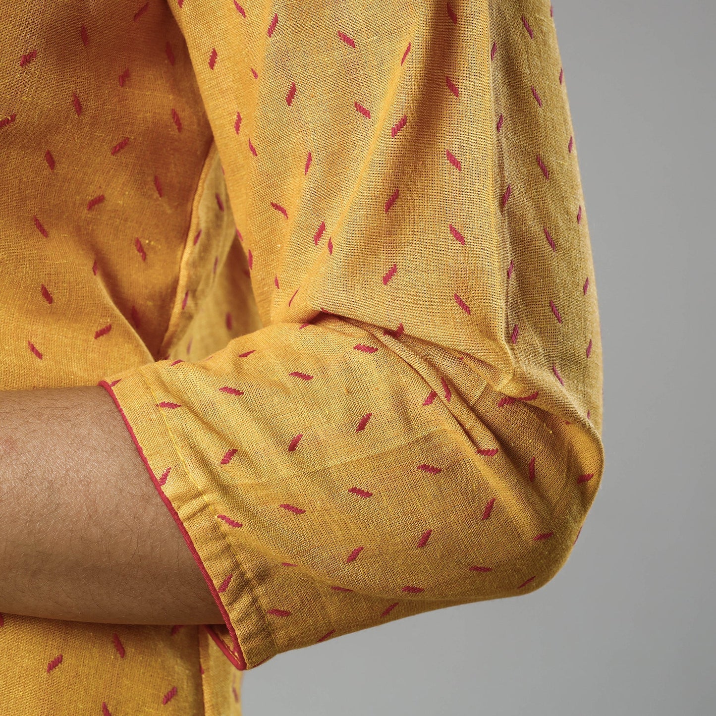 Jacquard Cotton Long Kurta for Women