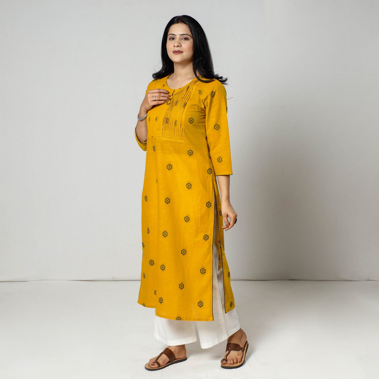Jacquard Cotton Kurta