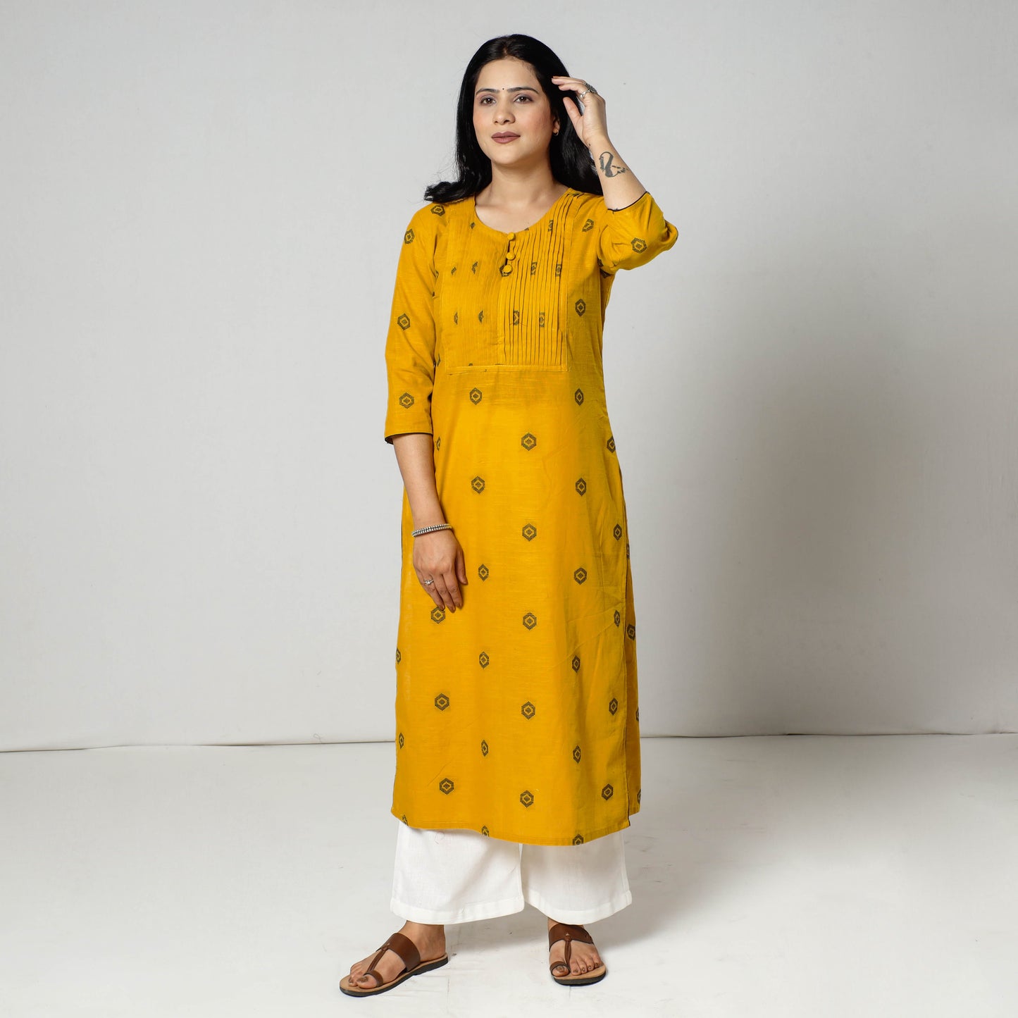 Jacquard Cotton Kurta
