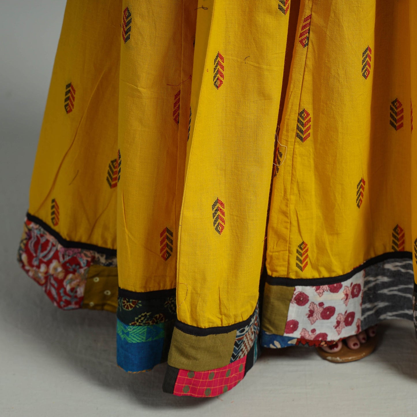 Jacquard Patchwork 24 Kali Cotton Long Skirt 21