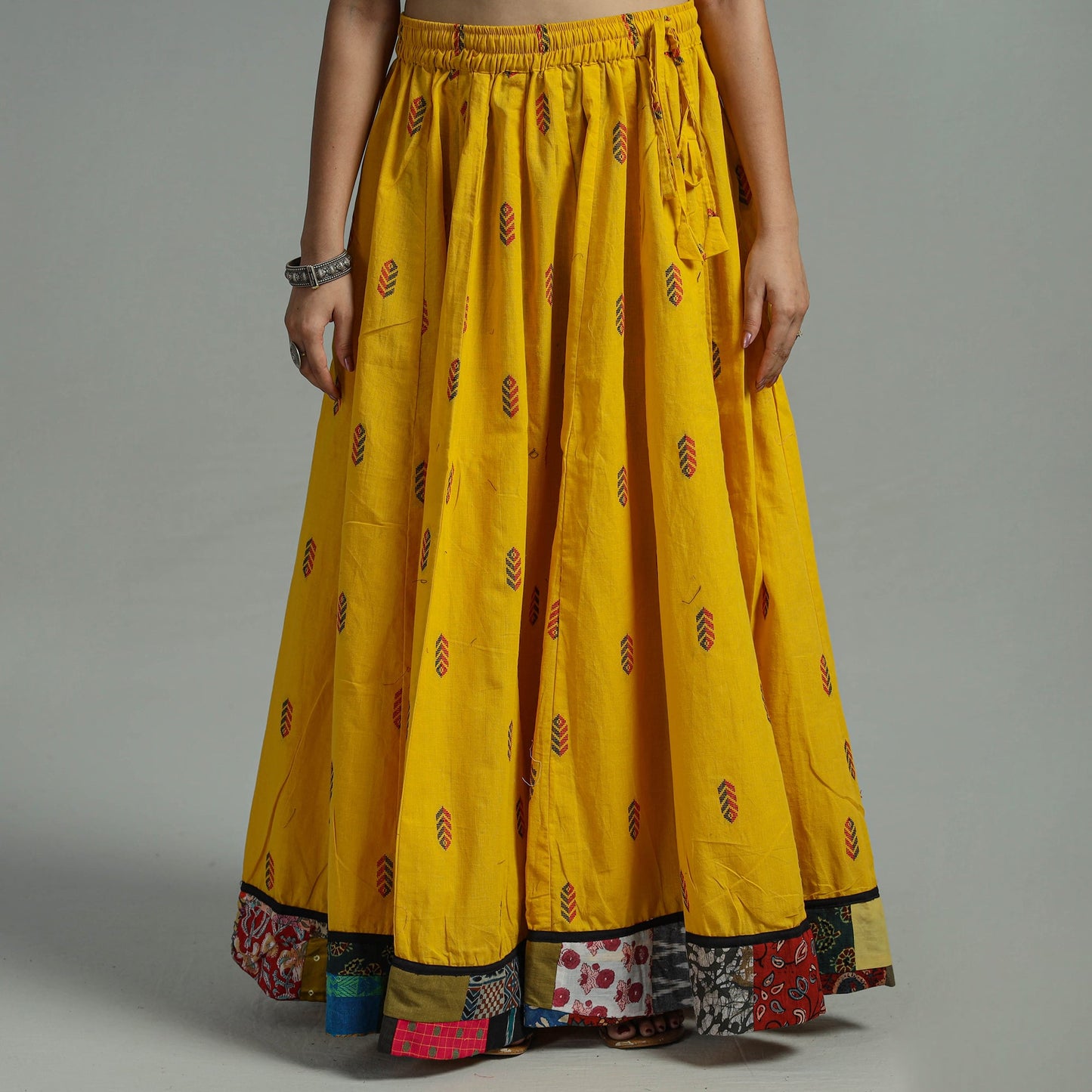 Jacquard Patchwork 24 Kali Cotton Long Skirt 21