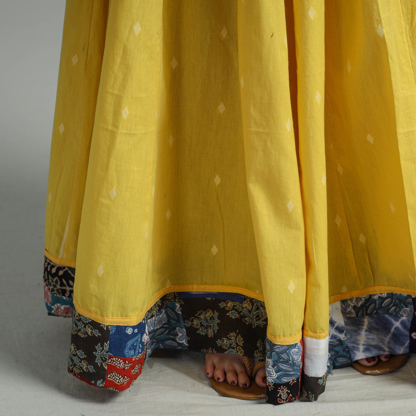 Jacquard Patchwork 24 Kali Cotton Long Skirt 46