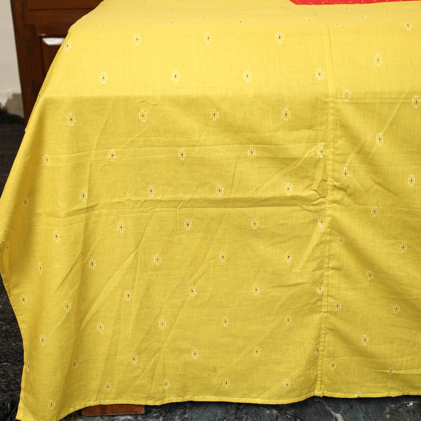 Jacquard Patchwork Cotton Double Bed Cover with Pillow Covers (108 x 83 in) 23 Online at iTokri.com