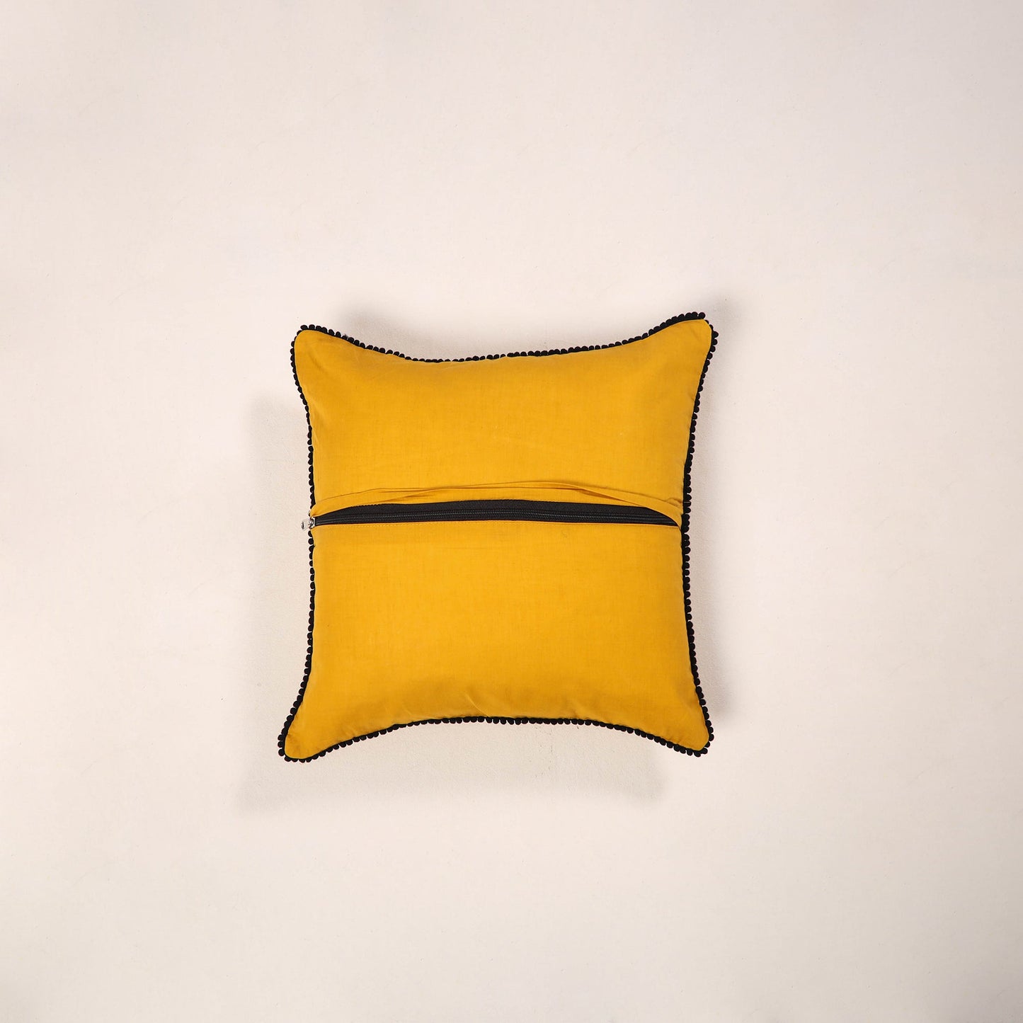 Yellow - jacquard weave cotton cushion cover 02